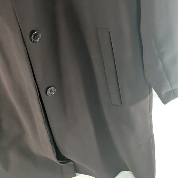 Gallery Dark Purple Long Trench Coat Jacket Lined Women's Small S Fall Winter - Picture 4 of 16